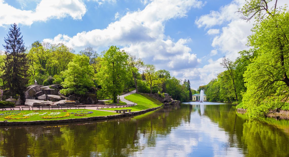 Lake in Sofiyivka national park