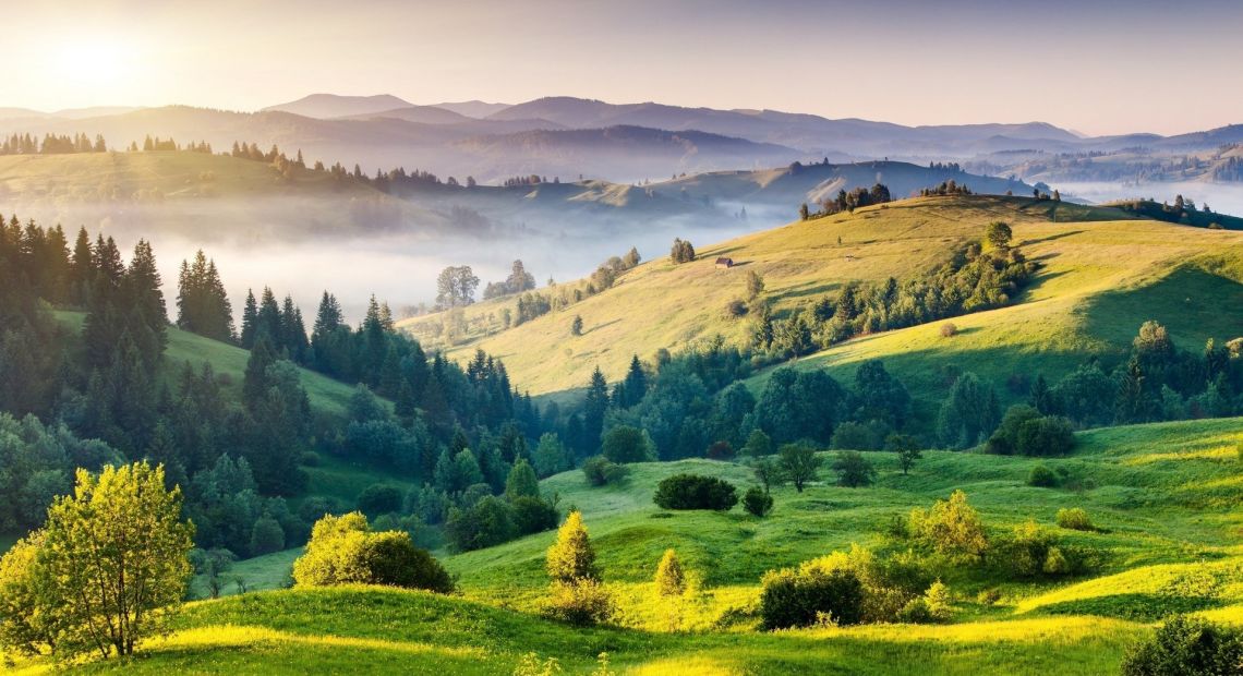 view of carpatian mountains