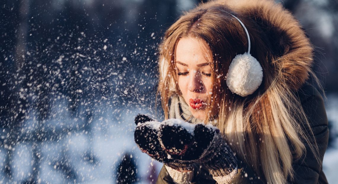 Girl and the snow