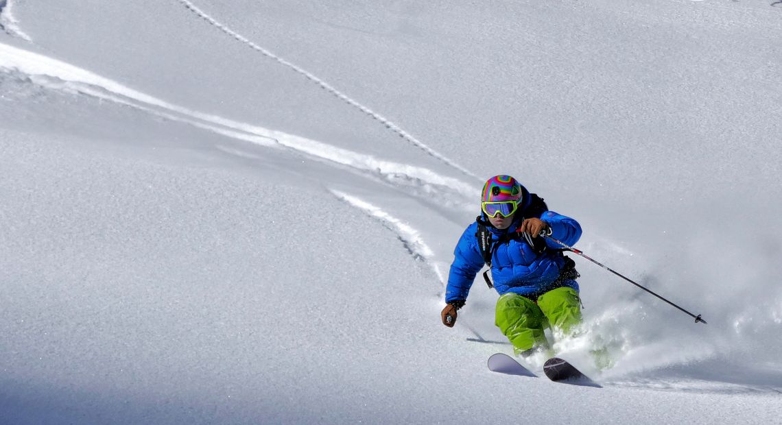 Man skiing on snow
