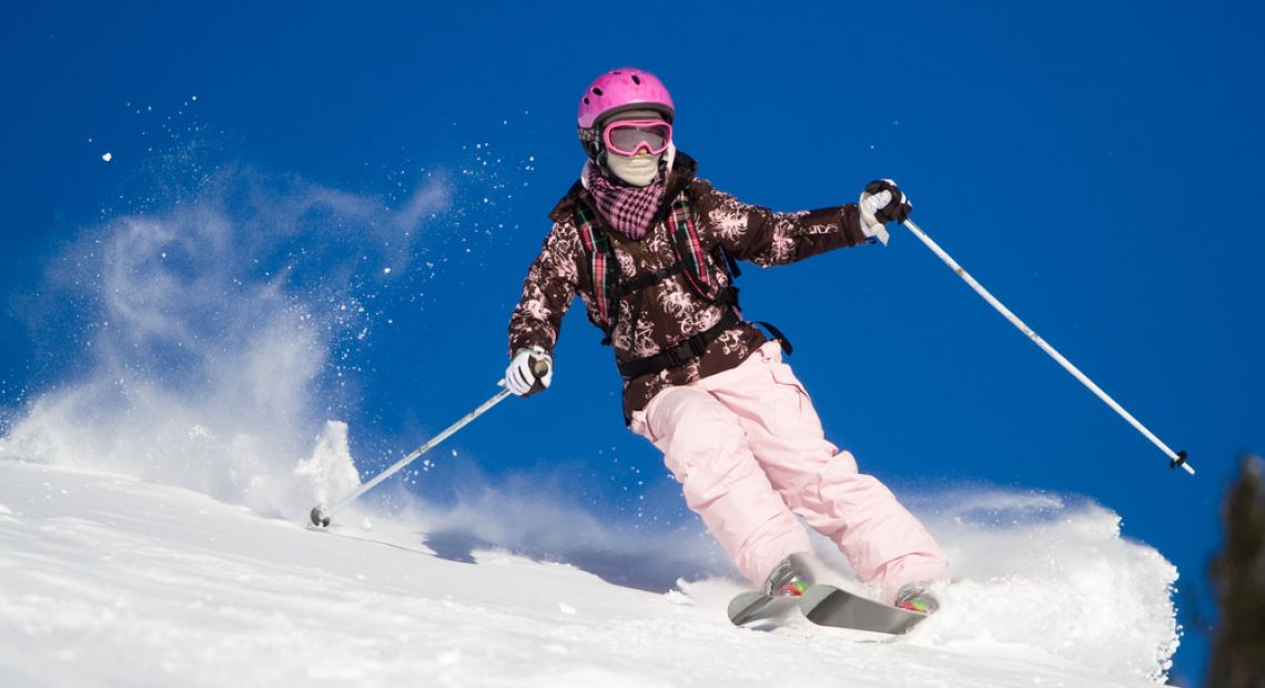 Woman skiing