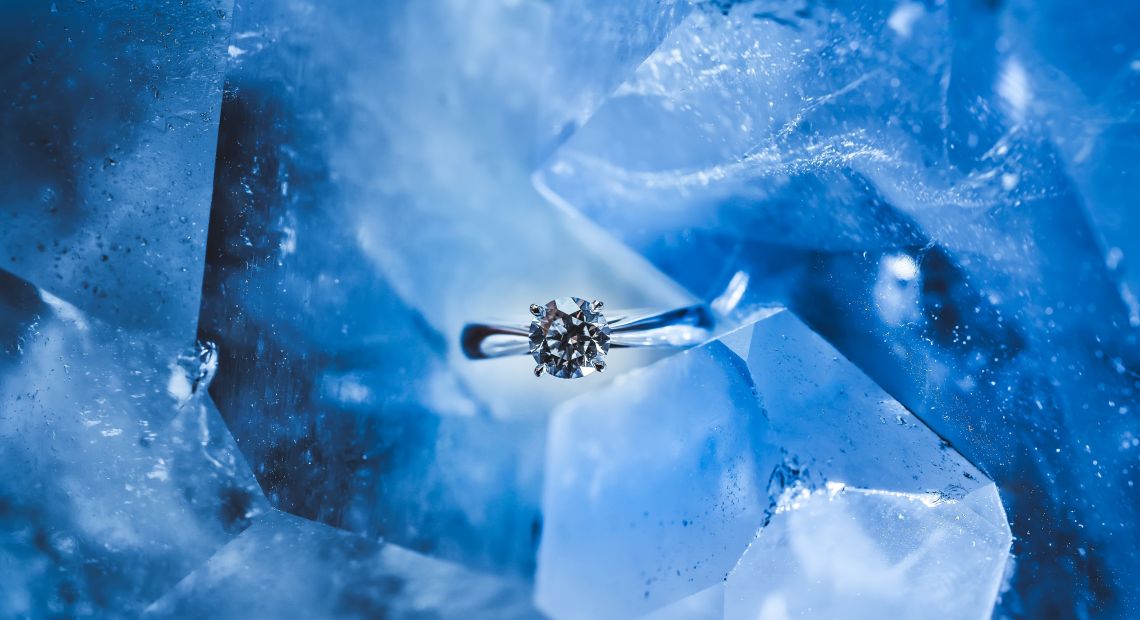 Silver ring in the ice