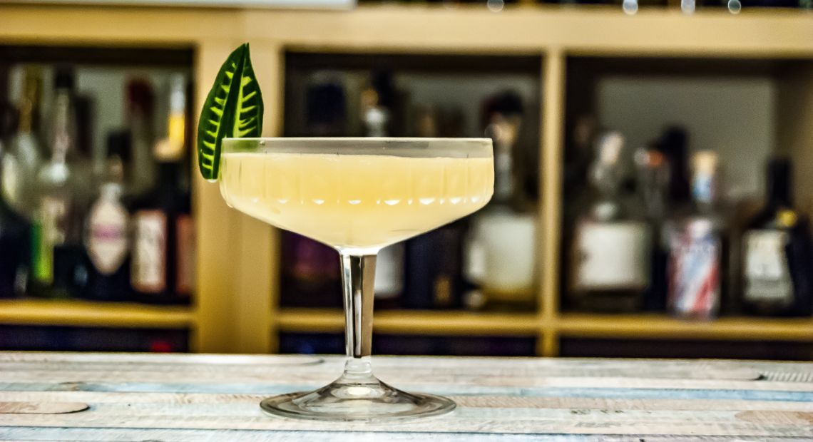 cocktail on bar counter