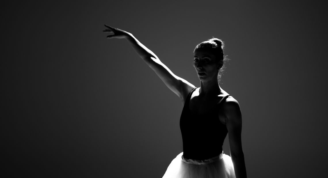 Ballerina in black and white