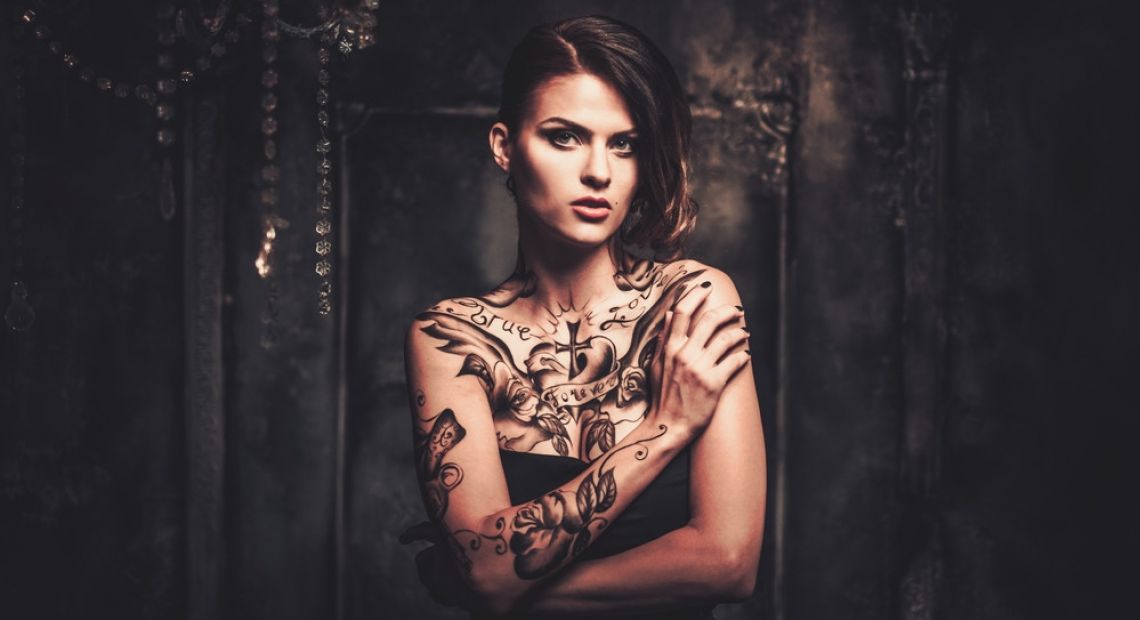 girl with tattoo