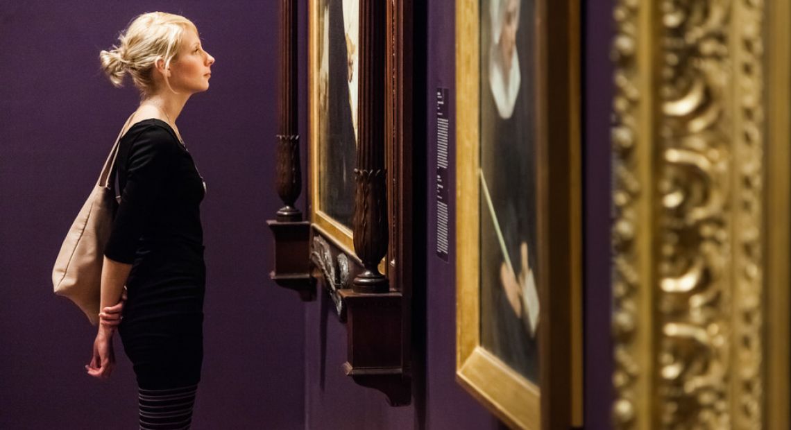 Woman watching the painting