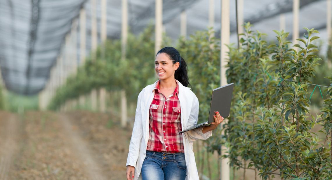 woman in garden