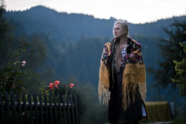 hutsul girl in mountains
