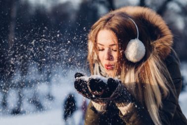 Girl and the snow