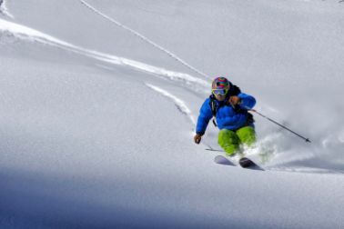 Man skiing on snow