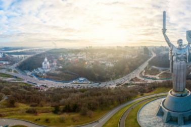 Motherland statue in Ukraine