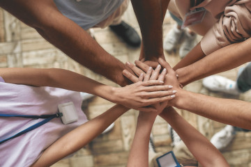 hands together