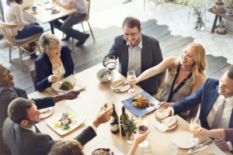 friends enjoying dinner