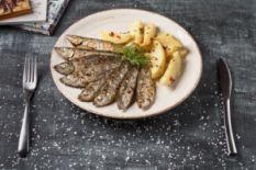 Sardines and potatoes