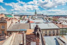 Lviv panorama from the House of Legends rooftop
