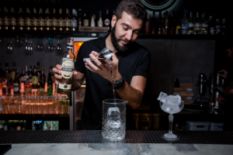 Bartender preparing a drink