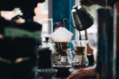 Man pouring coffee