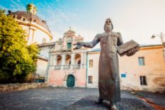 Statue of Ivan Fedorov in Lviv