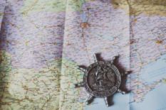 Map of Ukraine and a magnet from Odesa