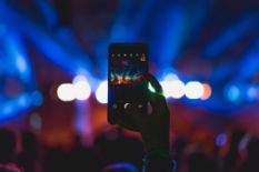 Man filming the concert