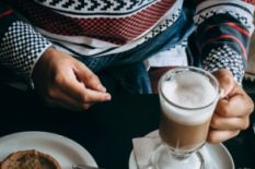 Man holding a cup of coffee