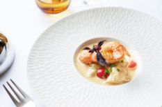 Exquisite seafood on a plate