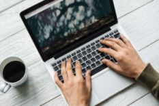 Man working on the laptop