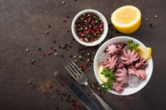octopus served with spices