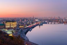 Kyiv night panorama