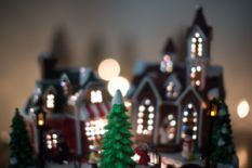 toy city in new year night