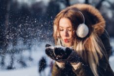 Girl and the snow