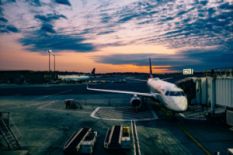 Airplane in the airport