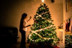 Christmas tree with lights