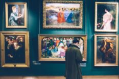 Man in an art museum