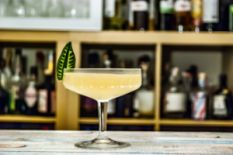 cocktail on bar counter