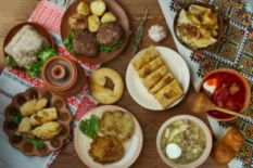 Ukrainian dishes on the table