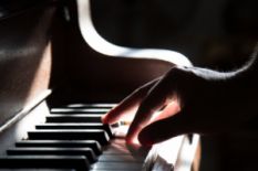 Person playing the piano