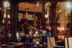 couple in cafe