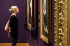 Woman watching the painting