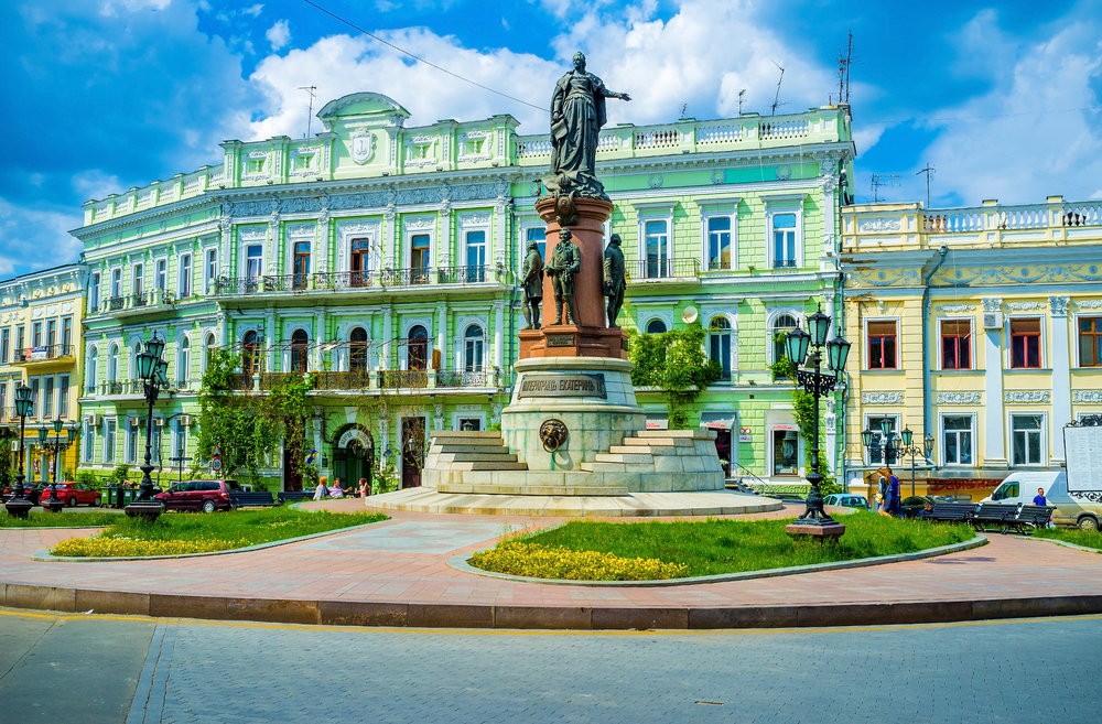 Monument for Ekaterina II in Odesa