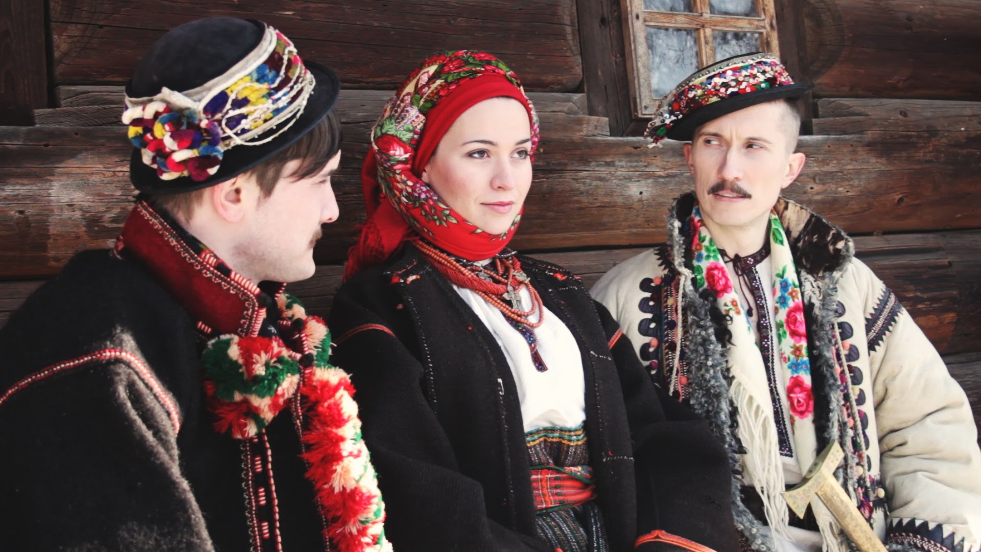 Hutsuls in national attire