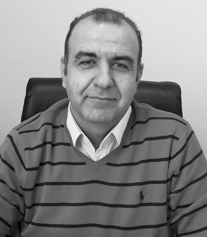 black and white photo of Turgay Bingol
