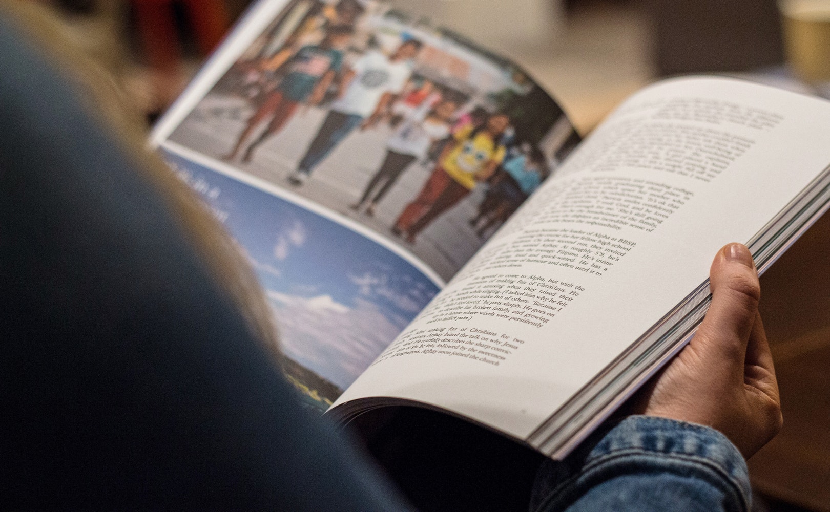 reading magazine