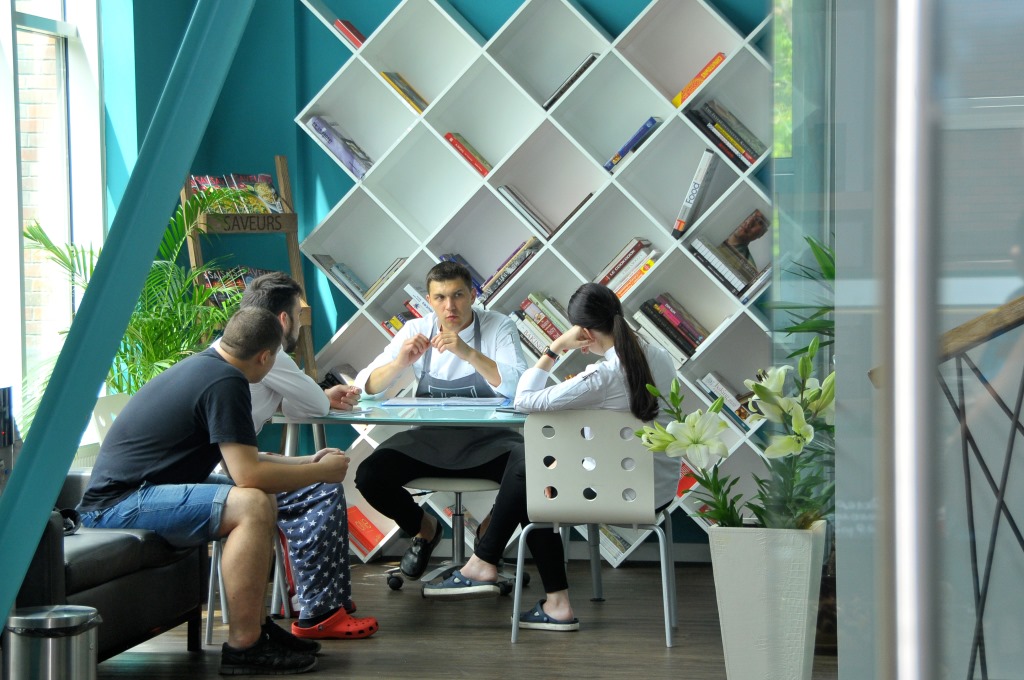 students discussing something