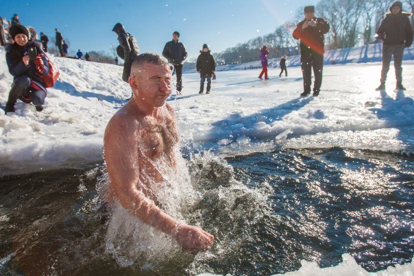 Epiphany Day in Odessa Ukraine