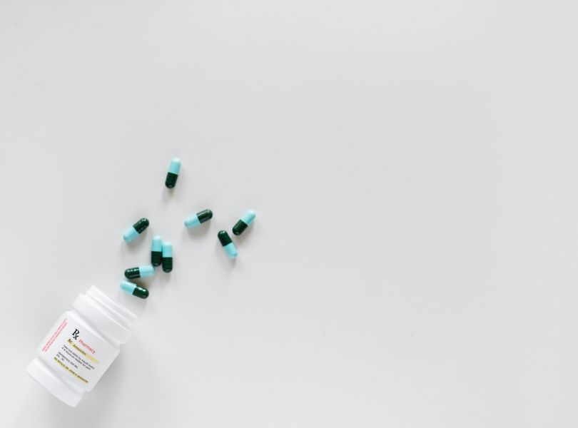 jar with pills near it