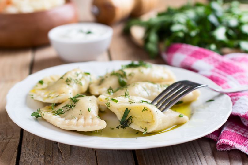Classic varenyky with potatoes