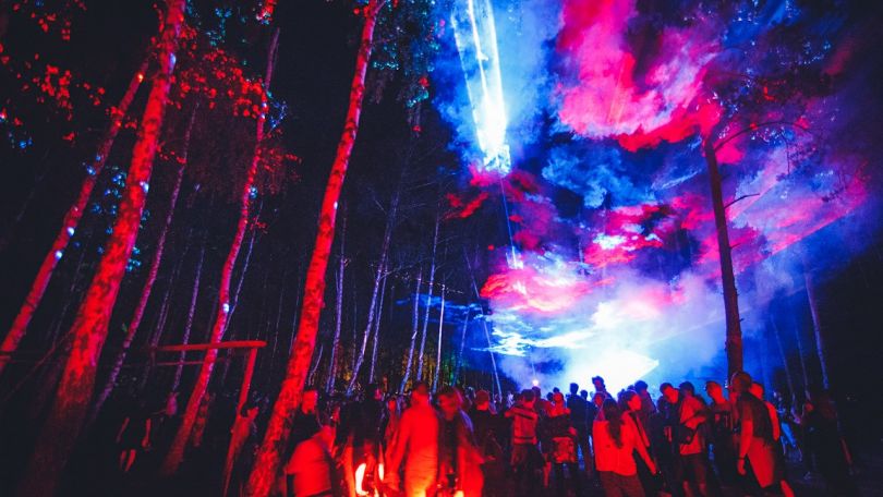 people at open air night party