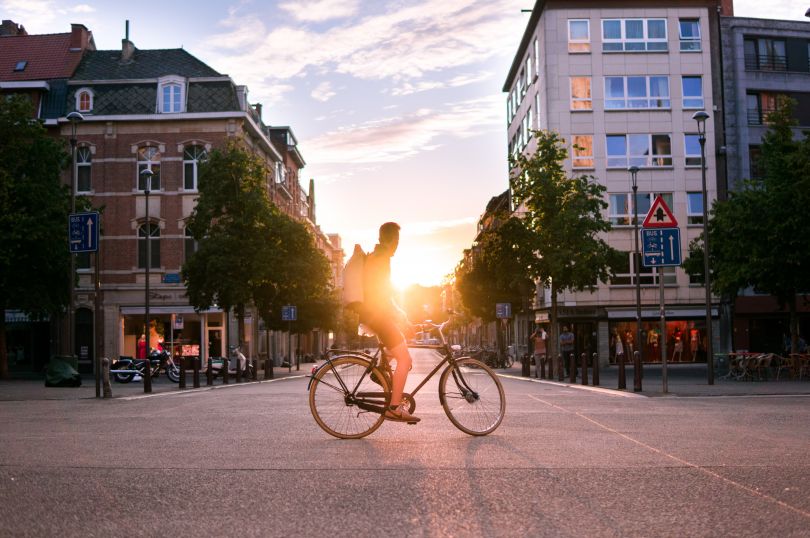 Man on a bike