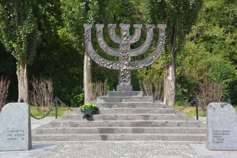 Menorah in Babi Yar in Kyiv